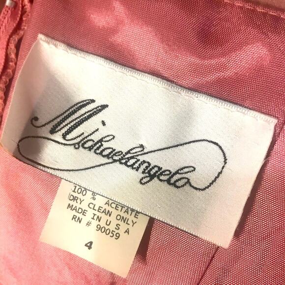 MICHAELANGELO VINTAGE 90s Strapless Prom Dress with Wrap 4 - Picture 10 of 14